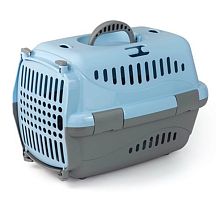 Переноска для животных "Турне" S с пласт. дверцей, 42*29*29,5 см., голубая