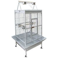 Клетка для птиц, эмаль, 830*770*1680мм (белая)