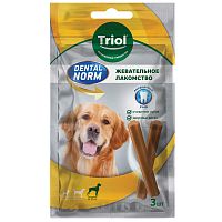 Лакомство для собак крупных пород "Палочки жевательные" DENTAL NORM, 120г (уп.3шт.), 120 г