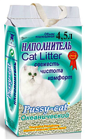 Наполнитель Pussy-cat впитывающий океанический, 4,5 л.