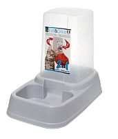 Поилка-кормушка Georplast круглая пластиковая универсальная, 3,7 л