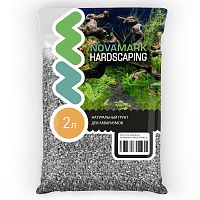 Грунт для аквариума NOVAMARK HARDSCAPING Бело-серый песок 2-5 мм (River Salt&Pepper), 2л