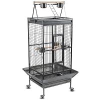 Клетка для птиц, эмаль, 830*770*1680мм (черная)