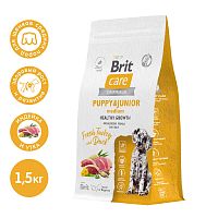 Сухой корм для здорового роста щенков средних пород с индейкой и уткой Dog Puppy&Junior M Healthy Growth, 1,5 кг