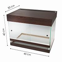 Террариум для рептилий Тропик венге 50 л