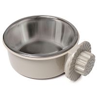 Миска подвесная с пластиковым держателем, бежевая, 0,365л