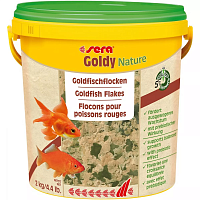 Sera Корм хлопья для золотых рыбок "Goldy Nature", ведро 10л., 2 кг.